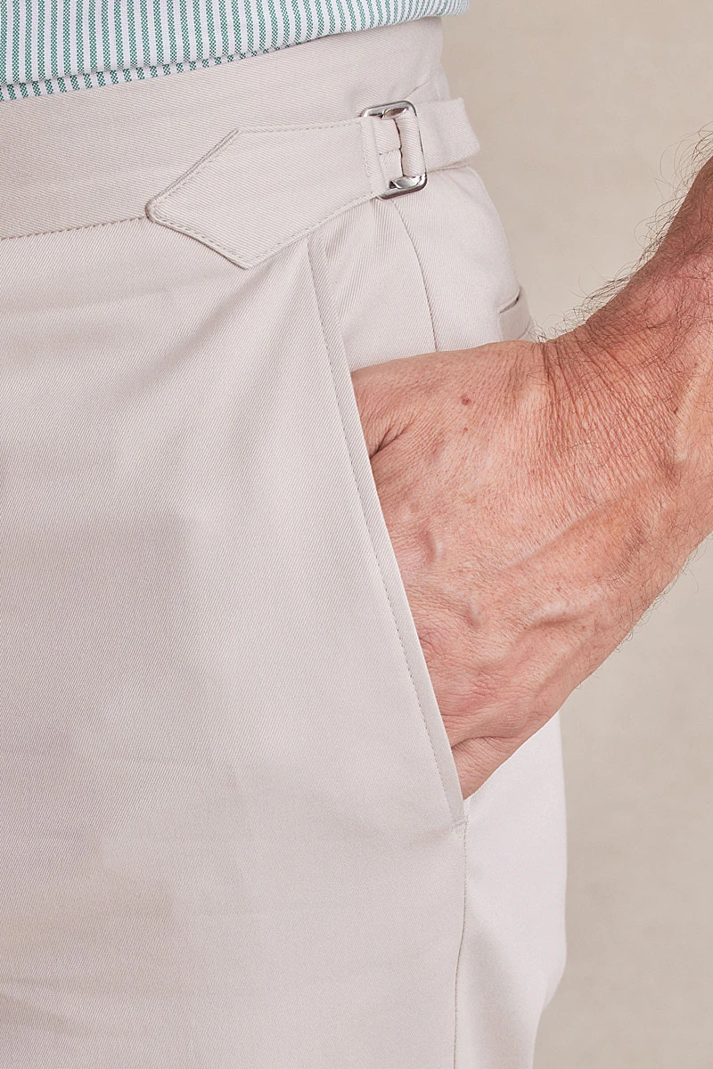 Stone Flat Front Cotton Chinos 4 Stone Flat Front Cotton Chinos - Image 4