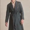 Green Donegal Fleck Unlined Cashmere Dressing Gown