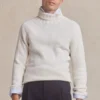 Ivory Lambswool Roll Neck Sweater