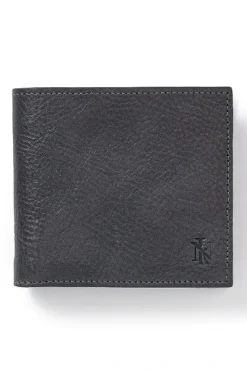 Dark Grey Leather Bifold Wallet