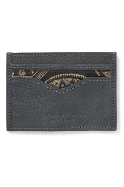 Dark Grey Leather Credit Card Holder