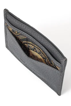 Dark Grey Leather Credit Card Holder -Fashion-New and Lingwood dark grey leather credit card holder 4