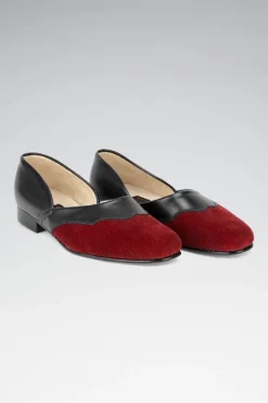 Wine Eton Cord Slippers