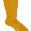 Gold Mid Calf Lightweight Wool Socks