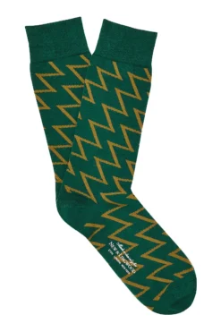 Green & Gold Gunner Cotton Sock