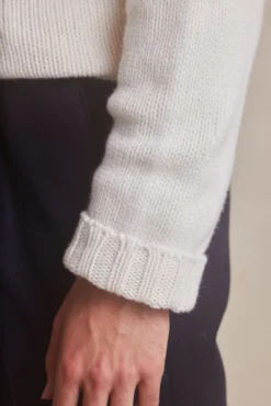 Ivory Lambswool Roll Neck Sweater -Fashion-New and Lingwood lambswool roll neck sweater ivory 055 scaled