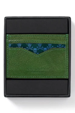 Lime Green Leather Credit Card Holder -Fashion-New and Lingwood lime leather credit card holder 1