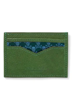 Lime Green Leather Credit Card Holder