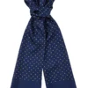 Navy Antique Spotted Scarf