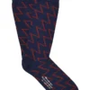 Navy & Burgundy Gunner Cotton Sock