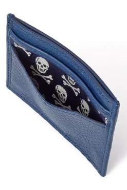 Navy Leather Credit Card Holder -Fashion-New and Lingwood navy leather credit card holder 4