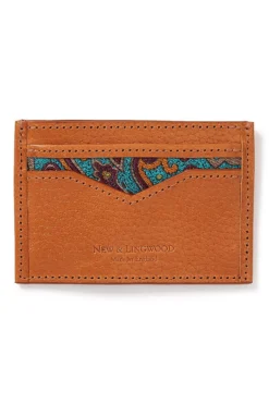 Orange Leather Credit Card Holder