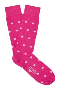 Pink & White Polka Dot Cotton Sock