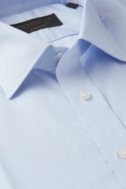 Pale Blue Poplin St James's Collar Tailored Fit Single Cuff Shirt