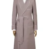 Purple Unlined Linen Dressing Gown