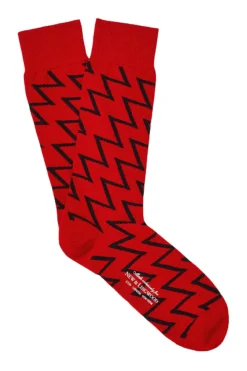 Red & Black Gunner Cotton Sock