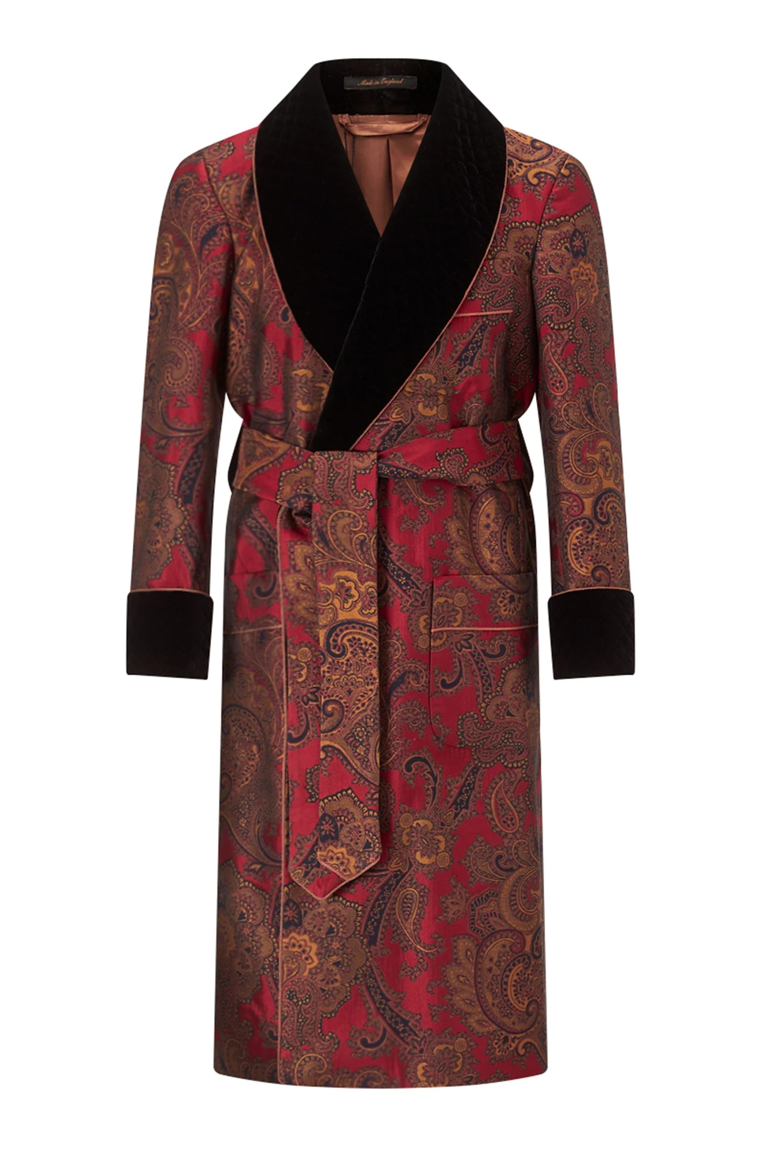 Royal Paisley Lined Dressing Gown - Image 5
