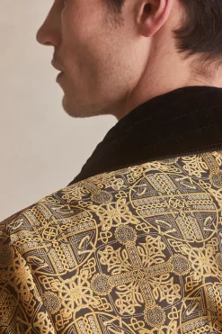 Rococo Lined Silk Dressing Gown -Fashion-New and Lingwood rococo lined silk dg 7