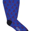 Royal Blue & Red Skull & Crossbones Mid Calf Cotton Socks