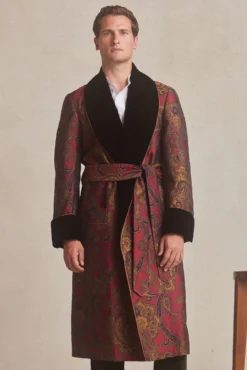 Royal Paisley Lined Dressing Gown