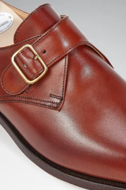 Chestnut Single Buckle Monk Shoes -Fashion-New and Lingwood single buck monk chsntb 3 1