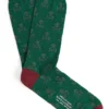 Green & Grey Skull & Crossbones Mid Calf Cotton Socks