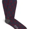 Navy & Red Skull & Crossbones Mid Calf Cotton Socks