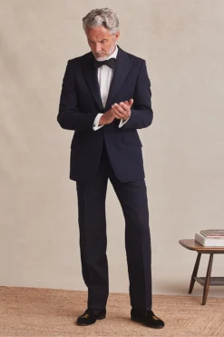 Navy Peak Lapel Dinner Suit -Fashion-New and Lingwood suit 0003 layer 135