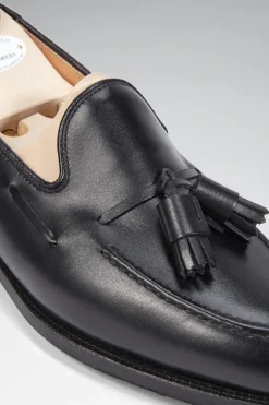 Black Calf Leather Tassel Loafers -Fashion-New and Lingwood tassel loafers blkclf 3 1