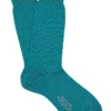 Teal Mid Calf Lightweight Wool Socks