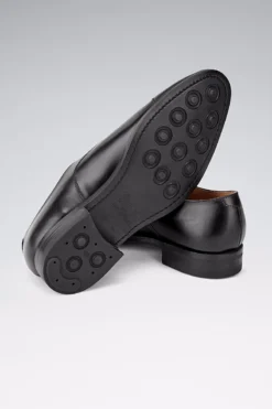 Black Calf Leather 5 Tie Oxford Shoes With Dainite Sole -Fashion-New and Lingwood tie oxford dnt blkclf 2