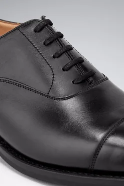 Black Calf Leather 5 Tie Oxford Shoes With Dainite Sole -Fashion-New and Lingwood tie oxford dnt blkclf 3