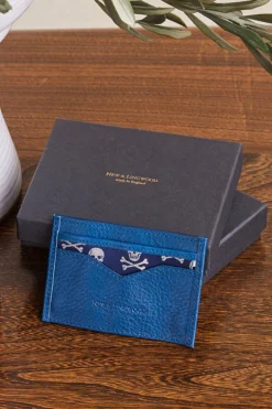 Navy Leather Credit Card Holder