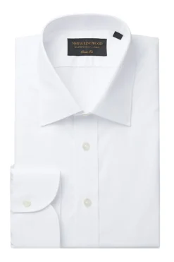 White Poplin St James's Collar Classic Fit Single Cuff Shirt 5 White Poplin St James's Collar Classic Fit Single Cuff Shirt -Fashion-New and Lingwood white poplin classic stj collar sc shirt a 1