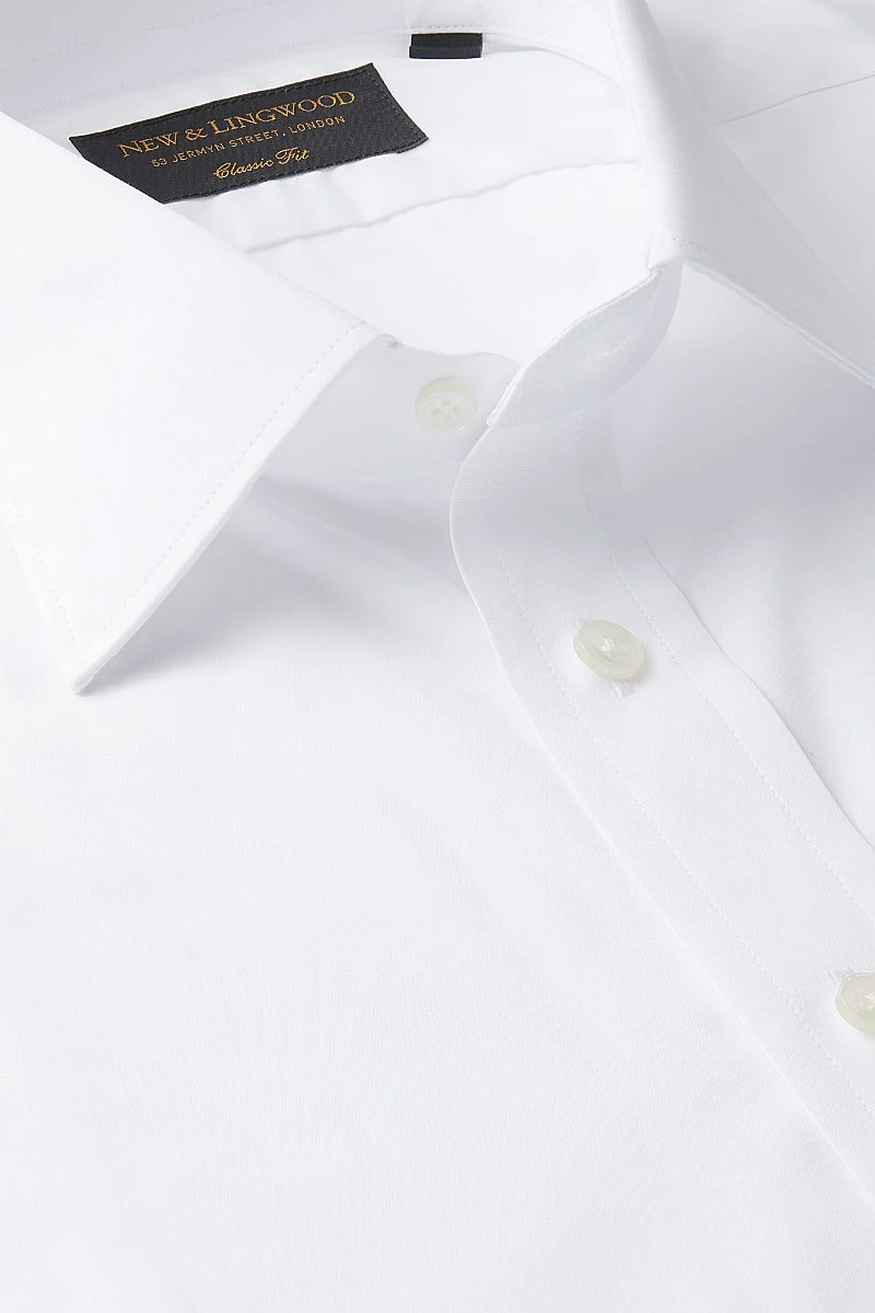 White Poplin St James's Collar Classic Fit Single Cuff Shirt 1 White Poplin St James's Collar Classic Fit Single Cuff Shirt
