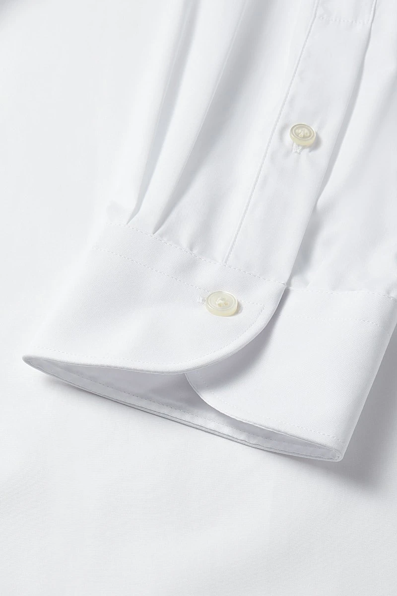 White Poplin St James's Collar Classic Fit Single Cuff Shirt 2 White Poplin St James's Collar Classic Fit Single Cuff Shirt - Image 2