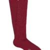 Wine Long Lightweight Wool Socks