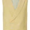 Yellow Double-Breasted Linen Waistcoat